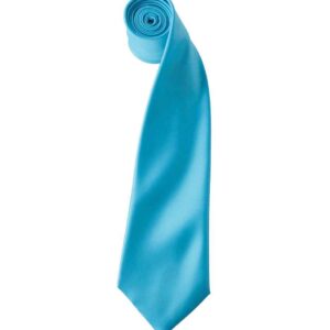 Premier 'Colours' Satin Tie | Turquoise Blue