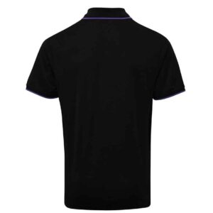 Premier Contrast Coolchecker® Piqué Polo Shirt | Black/Purple