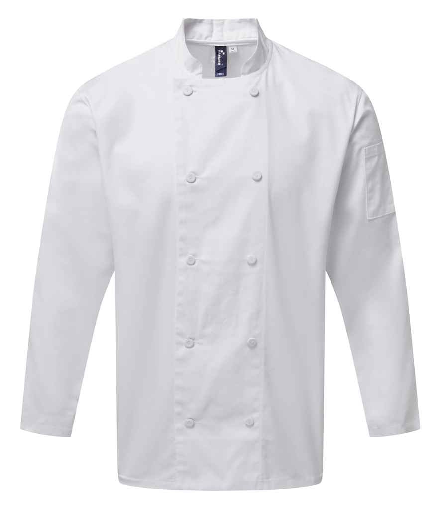Premier Coolchecker® Long Sleeve Chef's Jacket | White