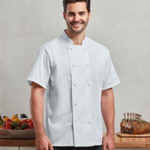 Premier Coolchecker® Short Sleeve Chef's Jacket | White