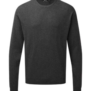 Premier Cotton Rich Crew Neck Sweater | Charcoal