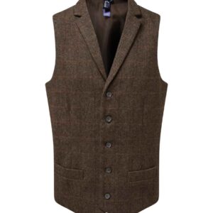 Premier Herringbone Waistcoat | Brown