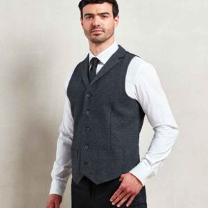 Premier Herringbone Waistcoat | Charcoal
