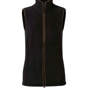 Premier Ladies Artisan Fleece Gilet | Black/Brown
