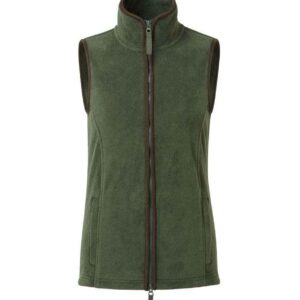 Premier Ladies Artisan Fleece Gilet | Moss Green/Brown