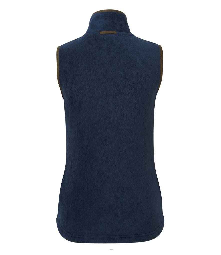 Premier Ladies Artisan Fleece Gilet | Navy/Brown - Image 2