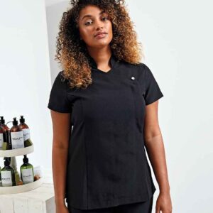 Premier Ladies Blossom Short Sleeve Tunic | Black