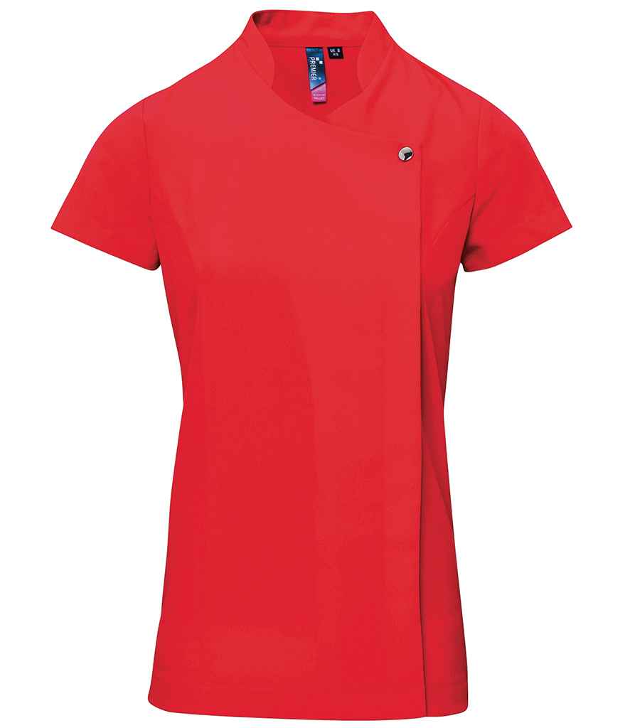 Premier Ladies Blossom Short Sleeve Tunic | Strawberry Red - Image 2