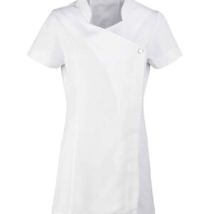 Premier Ladies Blossom Short Sleeve Tunic | White