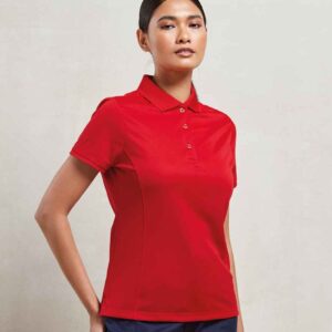 Premier Ladies Coolchecker® Piqué Polo Shirt | Red