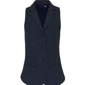 Premier Ladies Herringbone Waistcoat | Navy