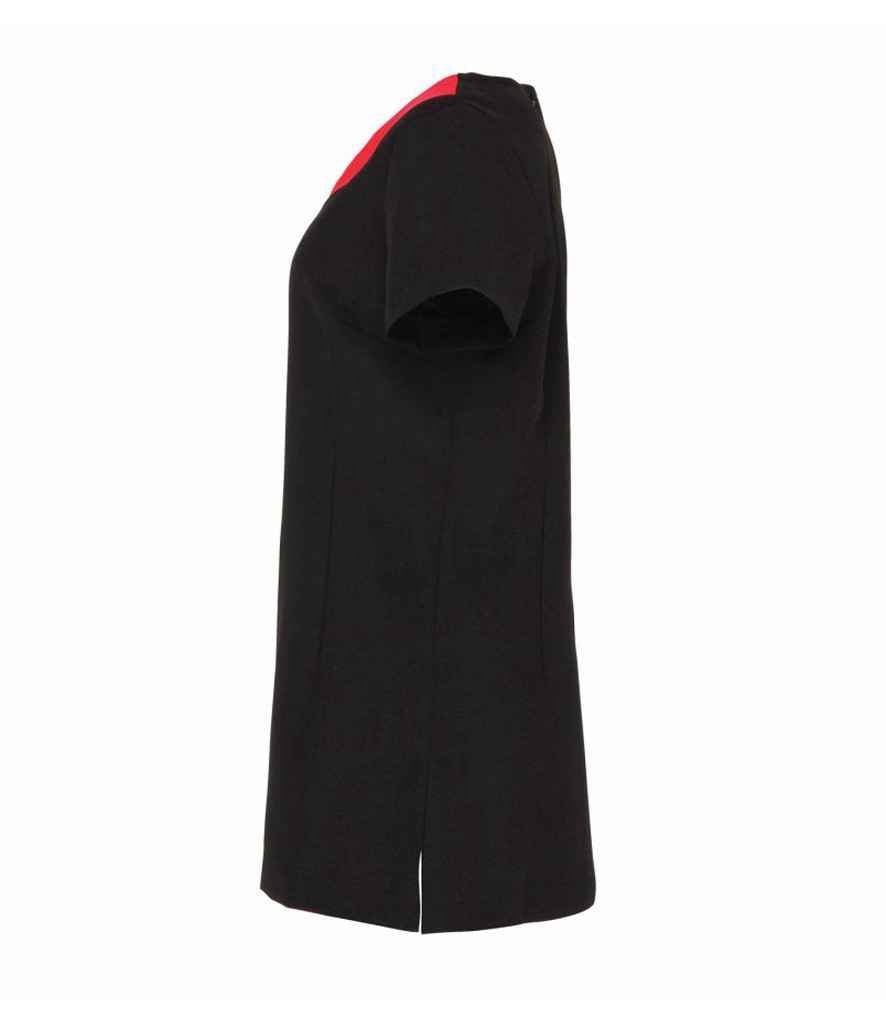 Premier Ladies Ivy Short Sleeve Tunic | Black/Strawberry Red - Image 3