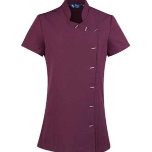 Premier Ladies Orchid Short Sleeve Tunic | Aubergine