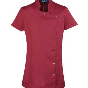 Premier Ladies Orchid Short Sleeve Tunic | Burgundy