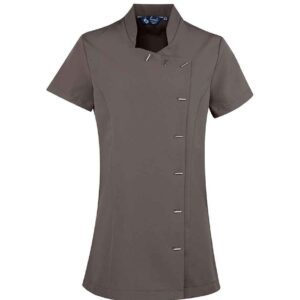Premier Ladies Orchid Short Sleeve Tunic | Dark Grey