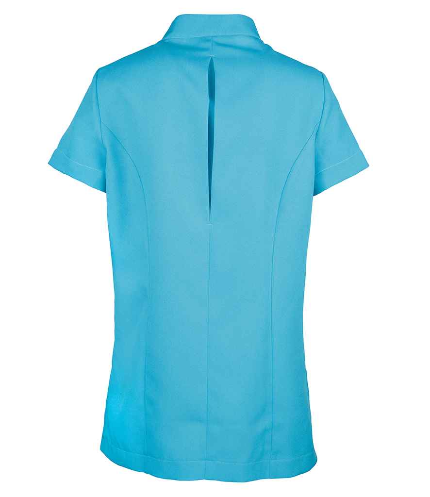 Premier Ladies Orchid Short Sleeve Tunic | Turquoise Blue - Image 2