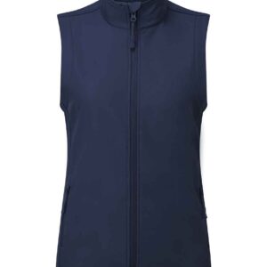 Premier Ladies Windchecker® Recycled Printable Soft Shell Gilet | Navy