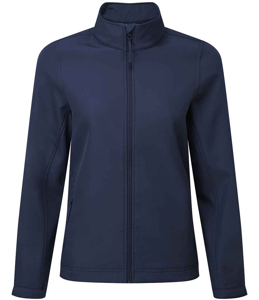Premier Ladies Windchecker® Recycled Printable Soft Shell Jacket | Navy