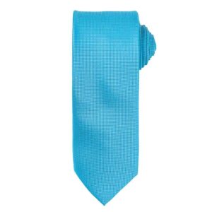Premier Micro Waffle Tie | Turquoise Blue