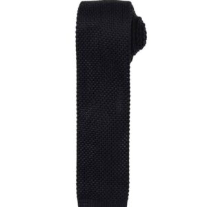 Premier Slim Knitted Tie | Black
