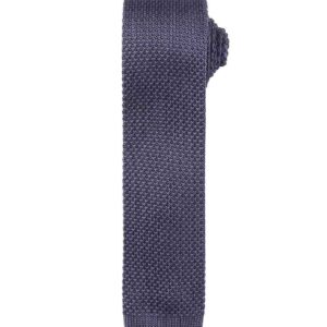 Premier Slim Knitted Tie | Steel