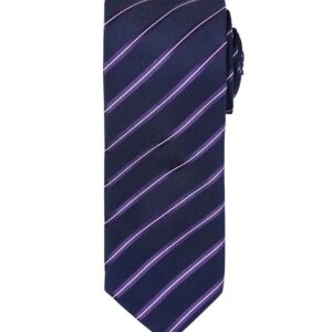 Premier Sports Stripe Tie | Navy/Purple