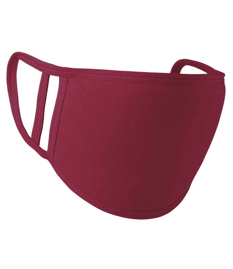 Premier Washable 2-Ply Face Cover - Pack of 5 | Burgundy