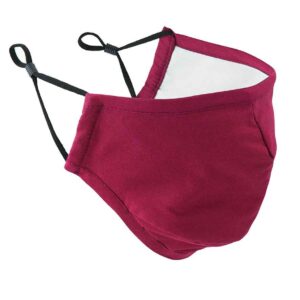 Premier Washable 3-Layer Face Mask with Carbon Filter Option | Burgundy