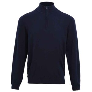 Premier Zip Neck Sweater | Navy