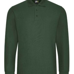 Pro RTX Pro Long Sleeve Piqué Polo Shirt | Bottle Green