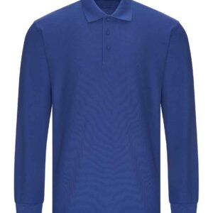 Pro RTX Pro Long Sleeve Piqué Polo Shirt | Royal Blue