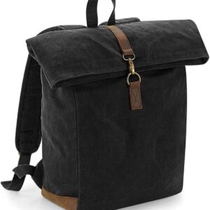 Quadra Heritage Waxed Canvas Backpack | Black