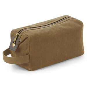 Quadra Heritage Waxed Canvas Wash Bag | Desert Sand