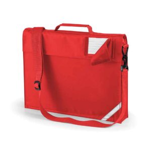 Quadra Junior Book Bag with Strap | Bright Red