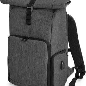 Quadra Q-Tech Charge Roll-Top Backpack | Granite Marl