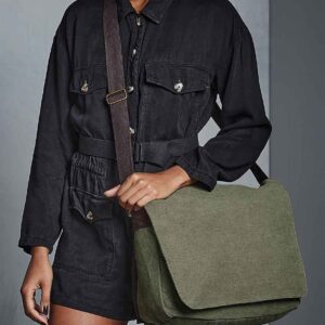 Quadra Vintage Canvas Despatch Bag | Vintage Military Green