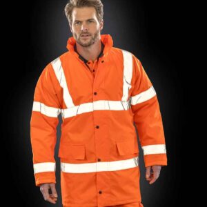 Result Core Hi-Vis Motorway Coat | Fluorescent Orange