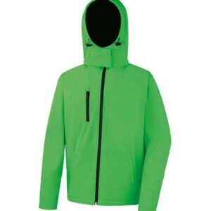Result Core Hooded Soft Shell Jacket | Vivid Green/Black