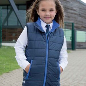 Result Core Kids Padded Bodywarmer | Navy/Royal Blue