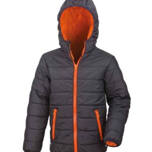 Result Core Kids Padded Jacket | Black/Orange