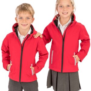 Result Core Kids TX Performance Hooded Soft Shell Jacket | Red/Black