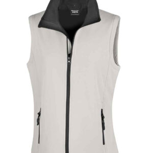 Result Core Ladies Printable Soft Shell Bodywarmer | White/Black