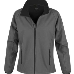 Result Core Ladies Printable Soft Shell Jacket | Charcoal/Black