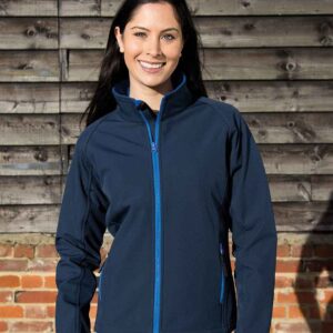 Result Core Ladies Printable Soft Shell Jacket | Navy/Royal Blue