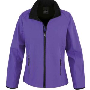 Result Core Ladies Printable Soft Shell Jacket | Purple/Black