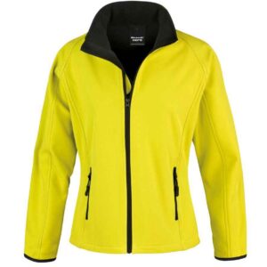 Result Core Ladies Printable Soft Shell Jacket | Yellow/Black