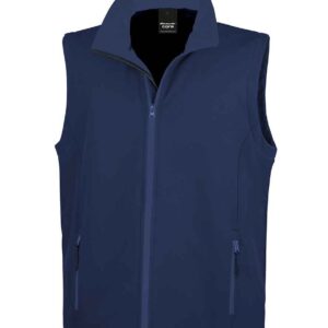 Result Core Printable Soft Shell Bodywarmer | Navy/Navy