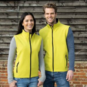 Result Core Printable Soft Shell Bodywarmer | Yellow/Black