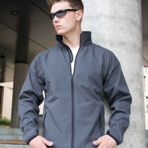 Result Core Printable Soft Shell Jacket | Charcoal/Black