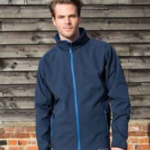 Result Core Printable Soft Shell Jacket | Navy/Royal Blue